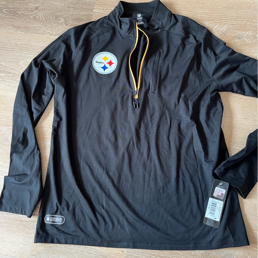 NFL Combine Authentic Black Sweatshirt Steelers nwt